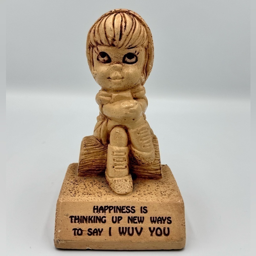 Vintage 1974 Paula Figurine - Thinking Up New Ways How To Say I Wuv You